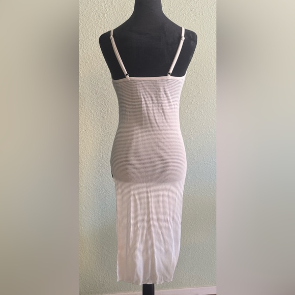 White Ribbed Dress - Picture 4 of 4